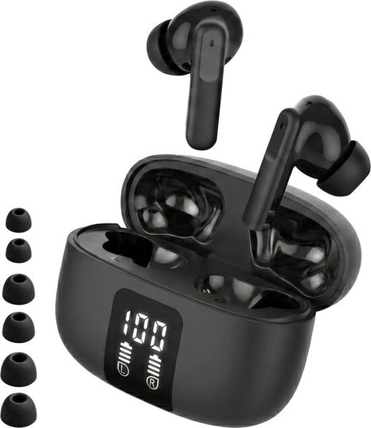 Écouteurs sans fil Audyn - Écouteurs sans fil - Réduction de bruit ANC+ENC - Bluetooth - Intra-auriculaires - Noir - FlowTune Pro