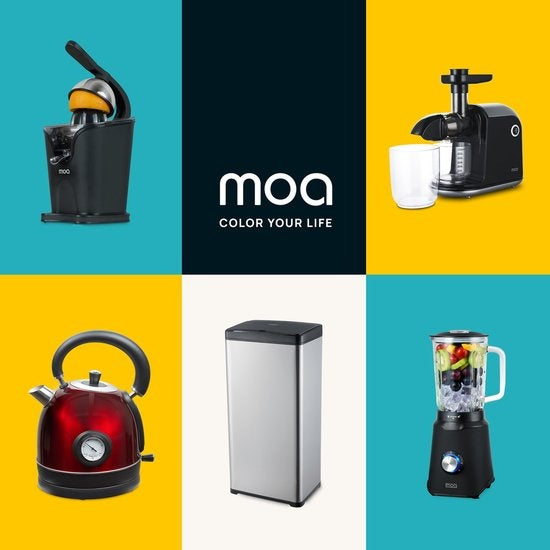 MOA Sensor Waste Bin - 50 litres - acier inoxydable & ABS durable - Antidérapant - Couvercle silencieux - Mode de fermeture différée - Inox - SB02S
