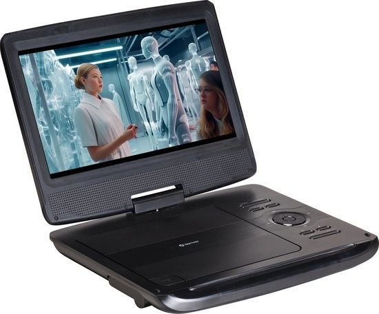 Lecteur DVD Portable MT1097 Denver, 10 inch, Incl. Support d'appui-tête, USB, Écran rotatif, Noir
