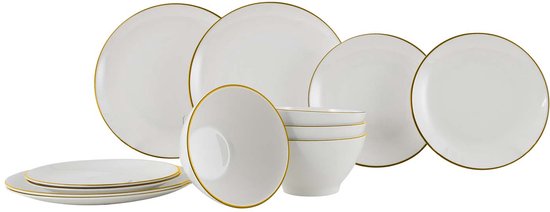 Service de table Gimex Linea Line - Or - 12 pièces