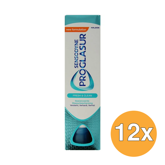 Dentifrice Sensodyne Proglasur Fresh & Clean - Lot économique de 12 tubes - 12 x 75 ml
