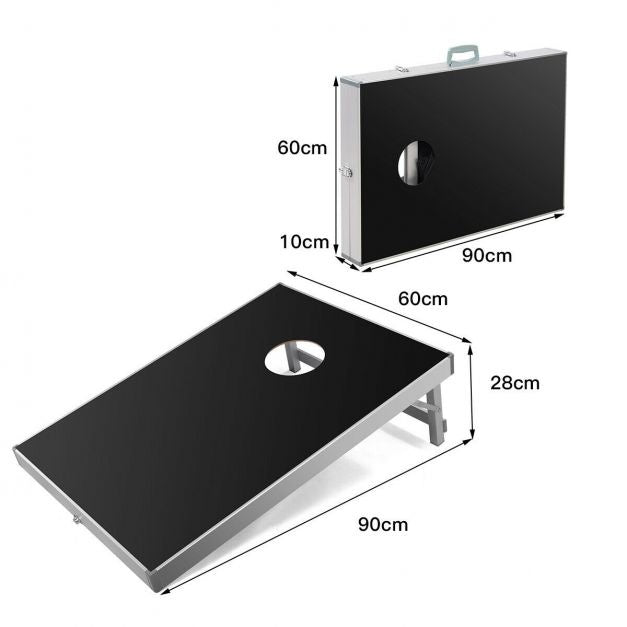 Coast Jeu de Cornhole avec sac de transport - 90 x 60 x 28 cm - Noir