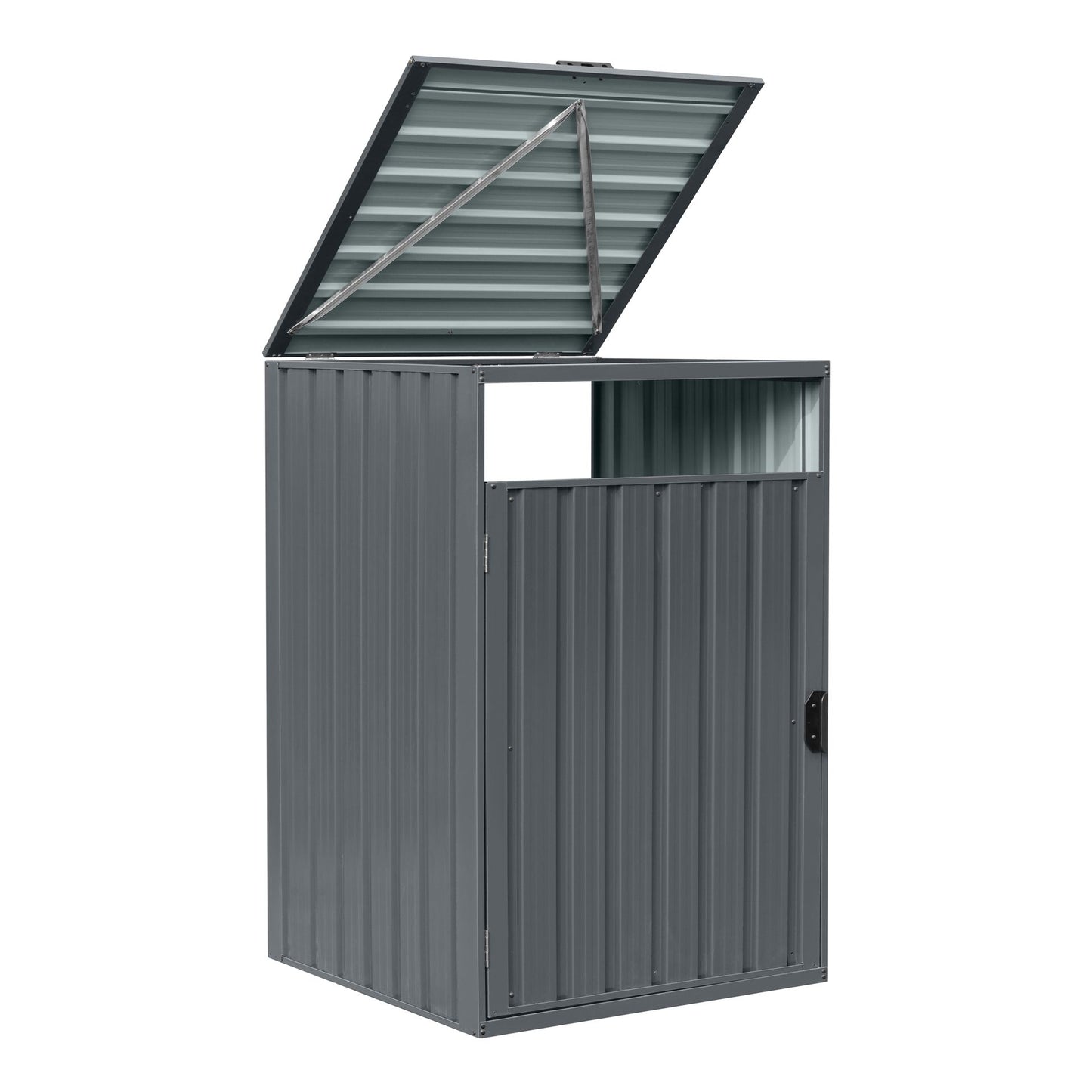 Axi Owen - Abri métallique pour conteneur, couleur anthracite - 1 conteneur - 80 x 80 x 122 cm