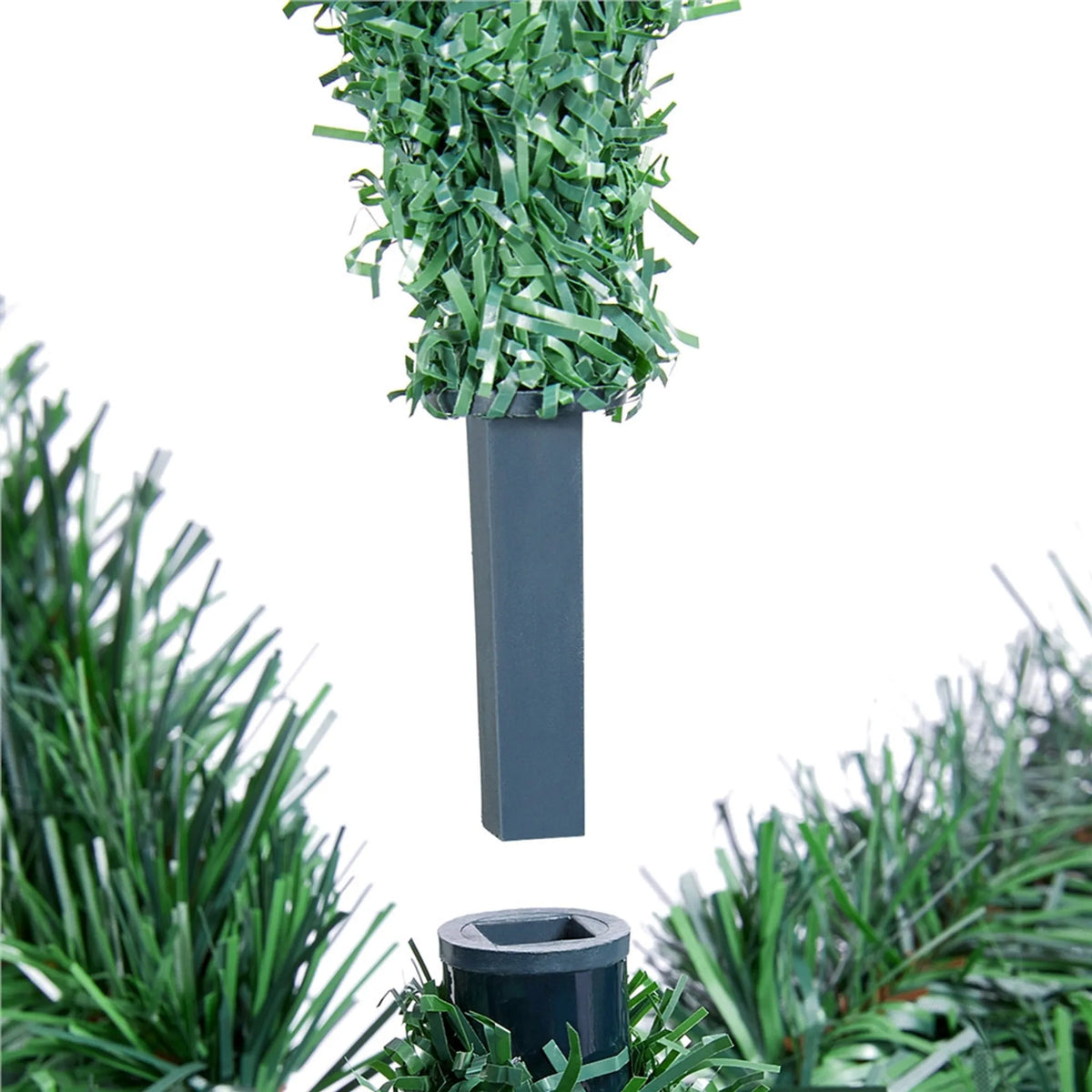 Sapin de Noël artificiel Yaheetech - Vert - 110 x 183 cm - Pied métallique pliable