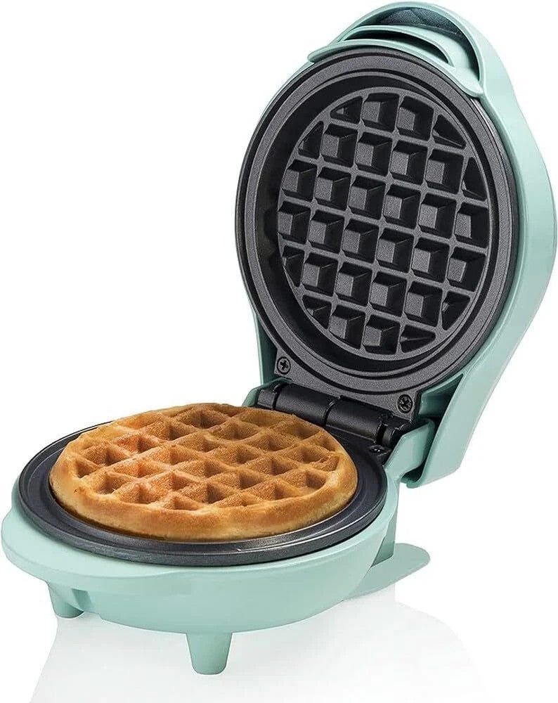 Mini-gaufrier Bestron Sweet Dreams AMWE600G 550 W - Réglage de la température - Gaufres de 10 cm de diamètre - Menthe