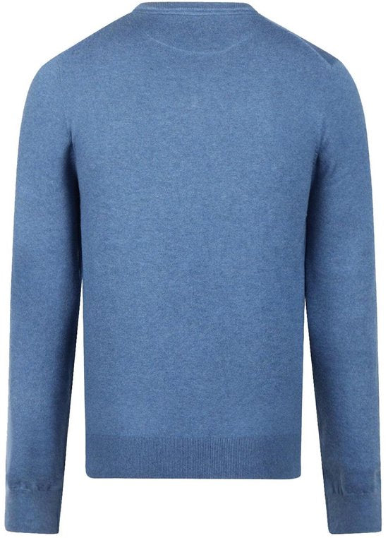 Pull McGregor en laine mérinos, col en V, bleu vintage - Taille 3XL - Homme - Pulls