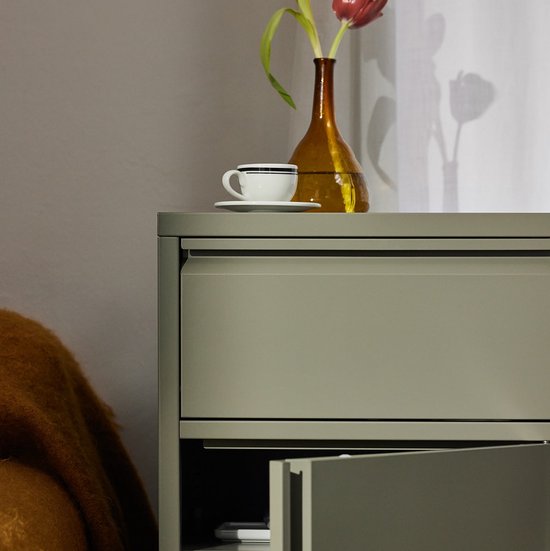Table de chevet Popstrukt Bon Bon - Gris mousse (vert)