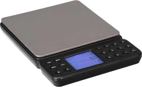 Perel Balance de précision, numérique, 0,1 g à 2 kg, fonction tare, arrêt automatique, écran LCD rétro-éclairé