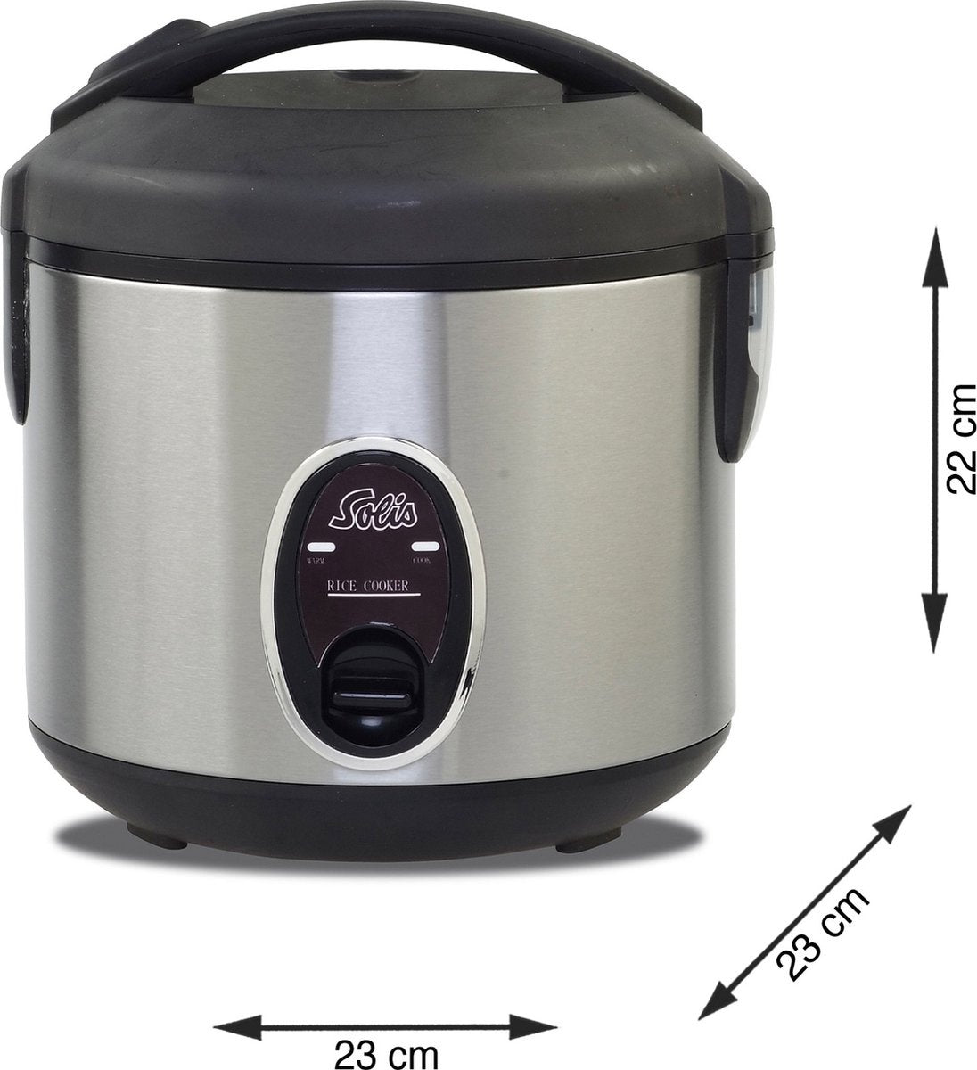 Solis Compact Rice Cooker 821 Cuiseur de riz - Cuiseur de riz - 4 Portions - Silver