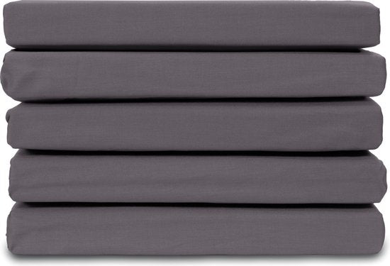 Drap-housse Ten Cate - Drap-housse 90 x 200 - Draps-housses - Drap-housse en coton 90 x 200 - Convient aux sommiers tapissiers et aux matelas - Hauteur des coins : 25 cm - Élastique sur tout le pourtour - Anthracite