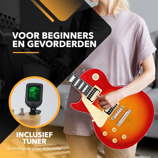 Guitare électrique Finesse avec amplificateur Rouge/Orange