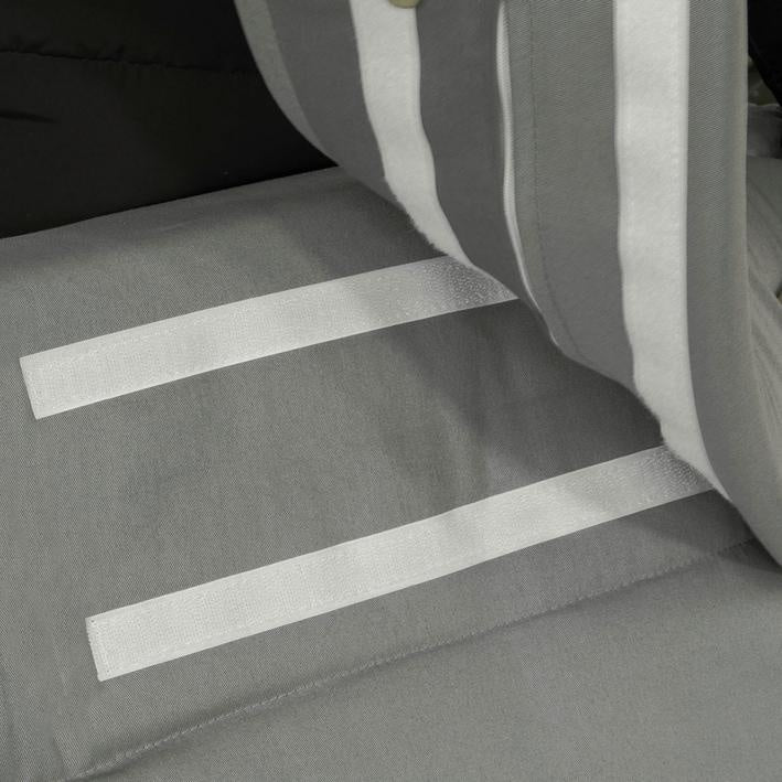 SoBuy Fauteuil à bascule avec repose-pieds réglable - Max. 120 kg - Gris