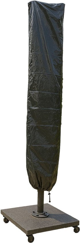 Brixy Housse de parasol - Jusqu'à Ø300cm - Imperméable - Rond et carré - 183 x 35 x 25cm - Cordon de serrage - Debout - Noir