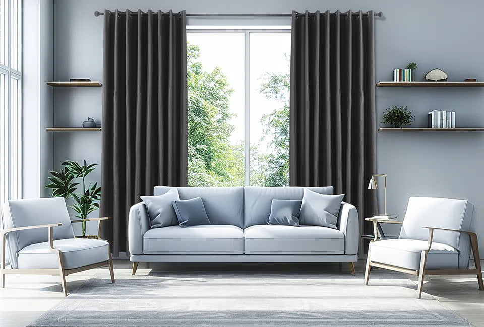 Home&Comfort Rideaux occultants - 3 couches - 95 % de protection contre la lumière - 150/300 x 250 cm - Noir