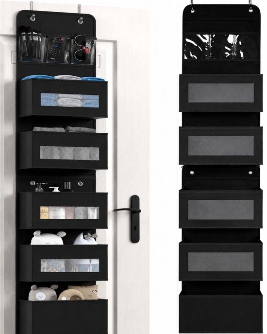 Organiseur de porte à 5 compartiments – Rangement suspendu – Accroche-porte – Modulable