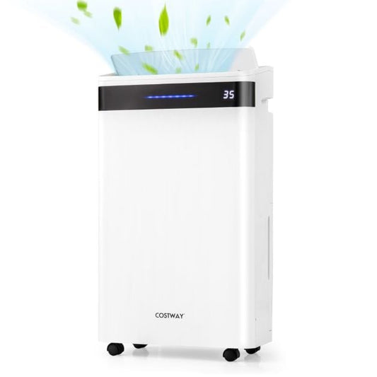 Déshumidificateur Coast – 28,5 L par jour – Jusqu'à 35 m² – 35 x 20 x 61 cm – Blanc