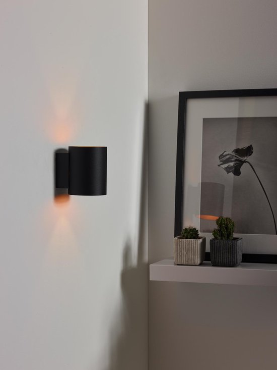 Lucide XERA - Applique murale - Ø 8 cm - 1xG9 - Noir