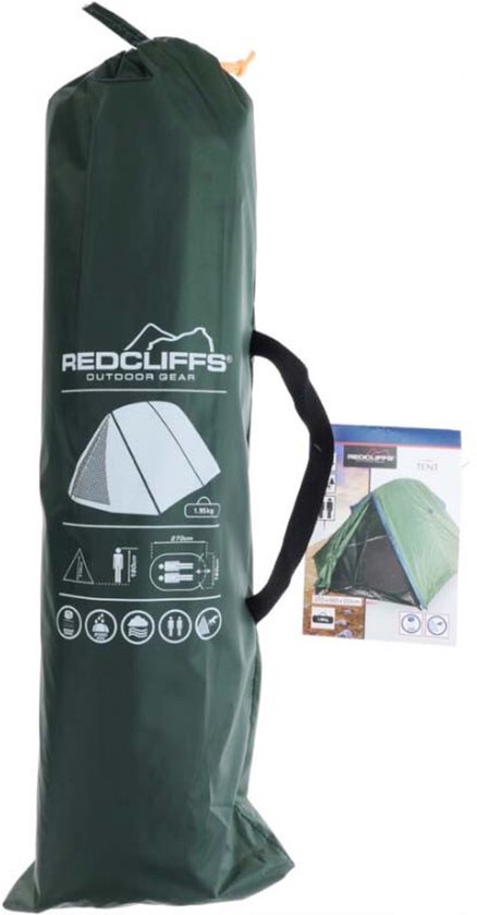 Tente 2 personnes - Redcliffs - Tente dôme - Compacte - 270x160x110cm - Vert
