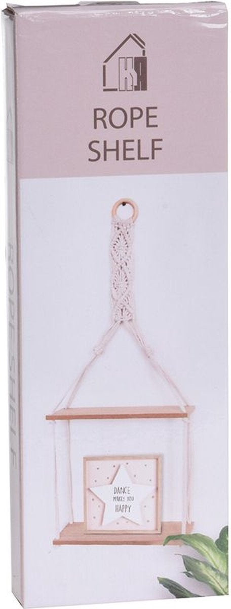 Plateau suspendu avec décoration en corde - 2 plateaux