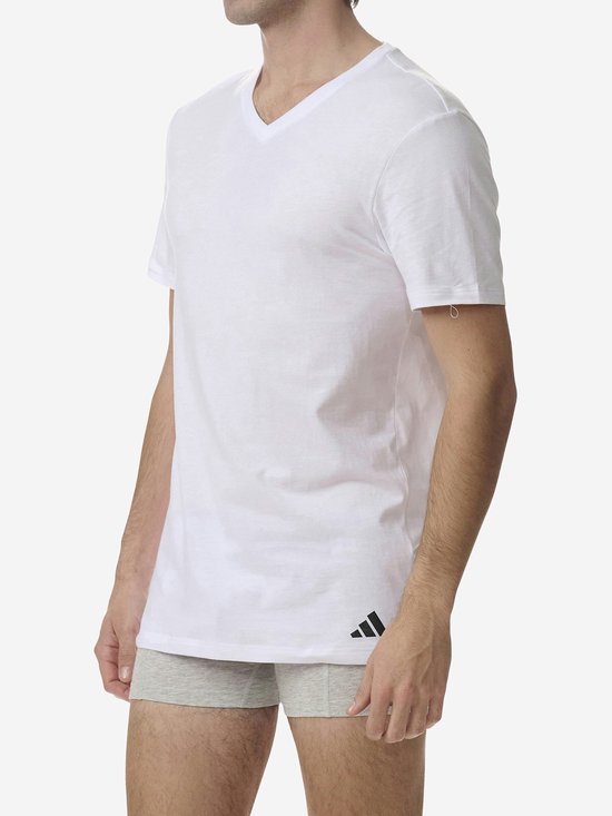 Adidas Sportswear - Active Core Cotton - T-shirts à col en V - Sous-vêtement pour homme - Blanc - Taille XL
