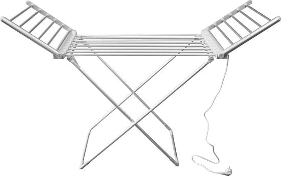 Vlectro Séchoir électrique 147x54x94 cm - 220V - 230W -Blanc/Argent