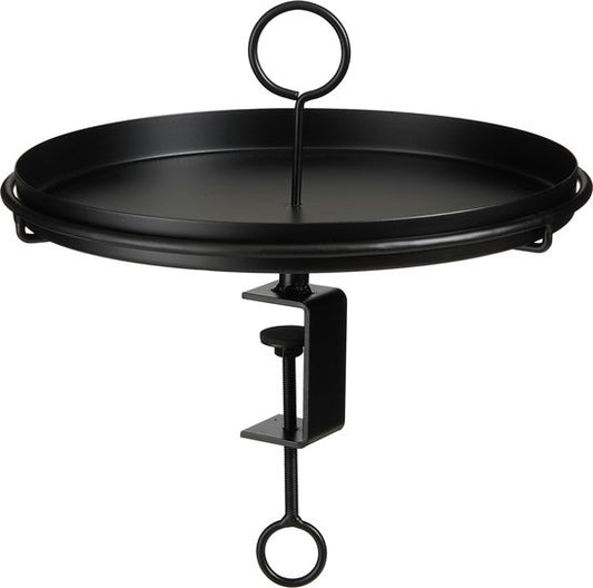 Mica Decorations Plateau Aston avec pince - H30 x Ø31 cm - Métal - Noir