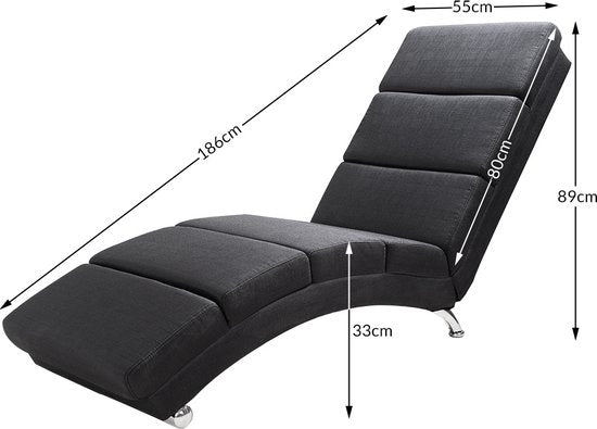 Fauteuil de détente Casaria - Fonctions massage et chauffage - Tissu - Anthracite