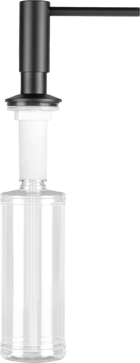 Mizzo Distributeur de savon 300ML - Pompe à savon noire - Plateau de cuisine encastrable - Noir