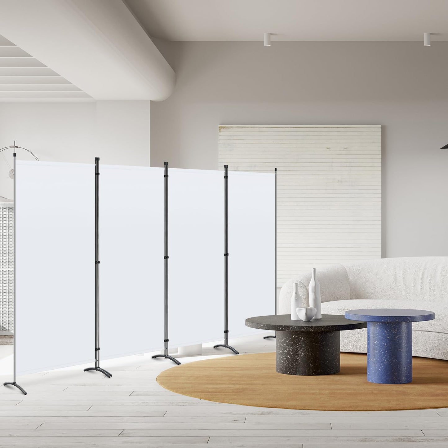 Angel Living Paravent - 4 Panneaux - 324 x 170 cm - Blanc