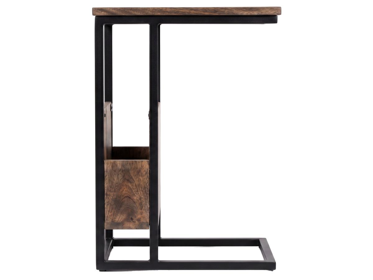 Table d'appoint Beauval avec porte-revues - Design compact - 34 x 40 x 68 cm - Blanc