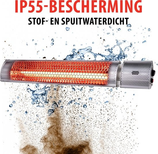 alpina Heater Chauffe-terrasse - électrique - intérieur et extérieur - infrarouge - suspendu - avec télécommande - 2000W