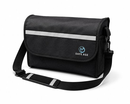 Sac de luxe pour déambulateur Safe Age® – imperméable – amovible avec sangle de transport – en nylon – pour déambulateur Safe Age