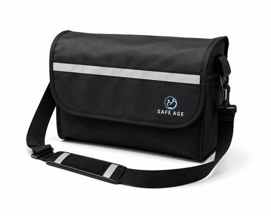 Sac de luxe pour déambulateur Safe Age® – imperméable – amovible avec sangle de transport – en nylon – pour déambulateur Safe Age