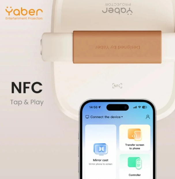 Projecteur portable Yaber T2 Plus GTV - Résolution native 1080p - Haut-parleurs JBL intégrés