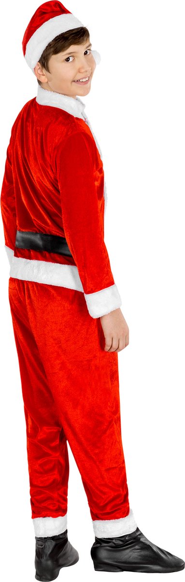 Dressforfun - Costume garçon Sint-Niklaas 10-12 ans - Costume complet avec chapeau à pointe, haut, pantalon, ceinture et couvre-bottes - Taille 140