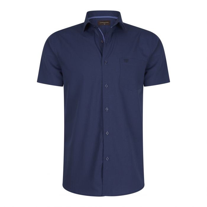 Cap Navy Chemise Palermo à manches courtes - Couleur bleu marine - Taille XXL