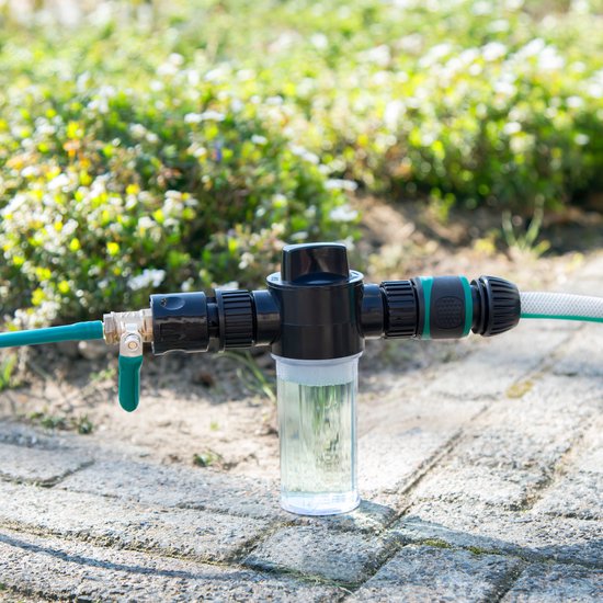 Brosse à laver téléscopique - VONROC - 6,5 m – Avec Tête de Brosse – Nettoyeur de Vitres et Surfaces - Noir