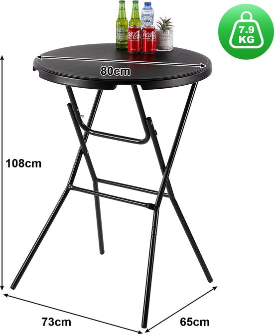 Bardi 2 x Bartable pliable 80 x 110 cm. Blanc