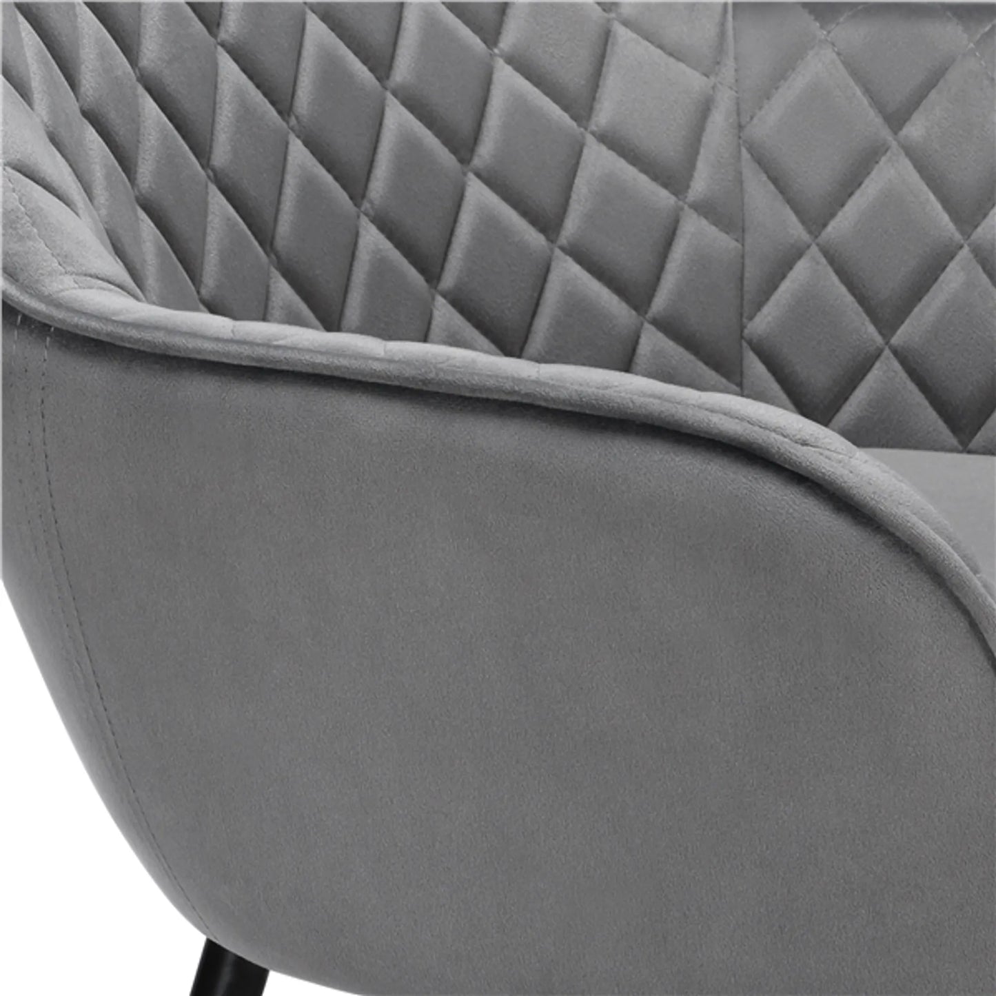 Yaheetech Lot de 2 chaises de salle à manger - Gris clair - Velours - Avec accoudoirs - 120 kg - 57,5 x 58 x 86,5 cm