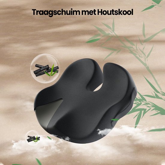 ProtoArc® SC Butterfly Seat Cushion - Coussin de siège orthopédique ergonomique - Coussin de chaise et coussin de rebond - Coussin coussin en mousse à mémoire de forme - Pour chaise de bureau, voiture et maison - Respirant et antidérapant