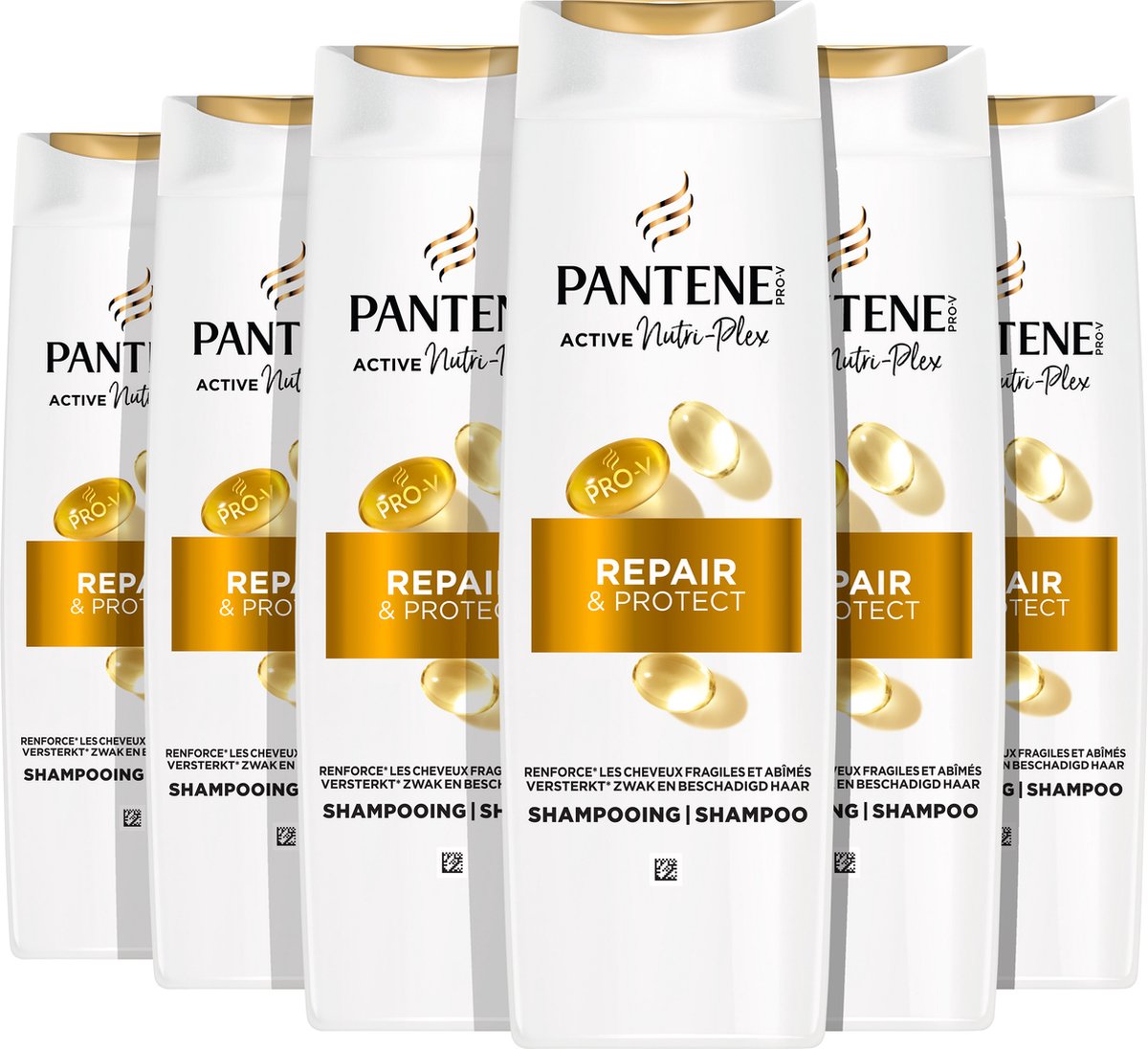 Shampoing Pantene 3 en 1 Repair Protect - Nutrition et réparation - 6 x 325 ml