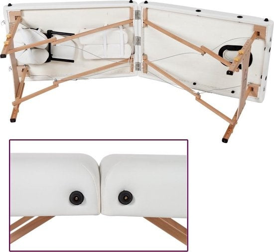 tectake® - Table de massage Table de traitement - matelas de 7,5 cm de haut + coussins roulants et sac de transport - divan de traitement - sac de rangement inclus - pliable