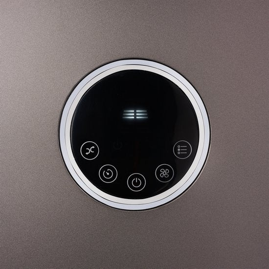 Ventilateur sans pales – 45 W – Oscillant – Minuterie 15 h – Écran LED – Télécommande – Silencieux et puissant – Princess 351500 – Blanc