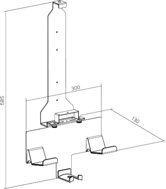 Support mural adapté à la Playstation 5 - VDD Gaming - Console/manettes/casques
