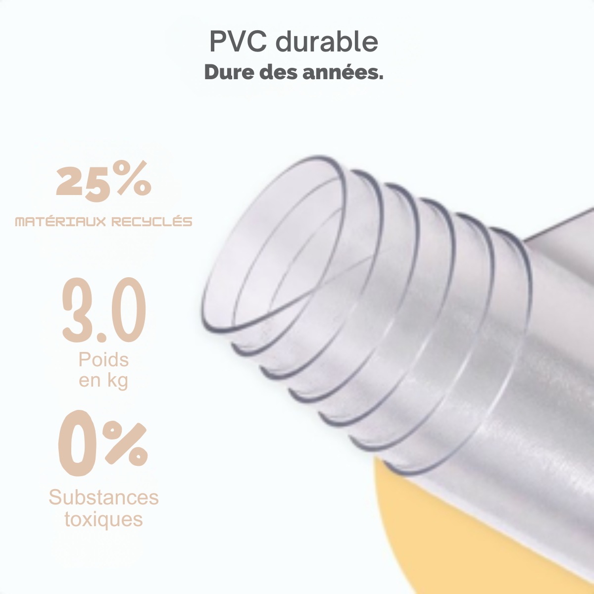 Protecteur de sol pour chaise de bureau - Goliving - Tapis de protection de bureau - PVC - Antibruit - Pour sols durs - 120 x 150 cm - Transparent