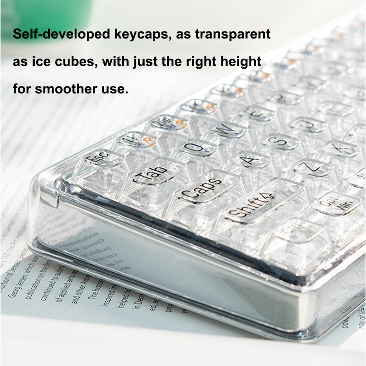 Clavier mécanique Lofree OE907 65 % transparent - QWERTY Bluetooth 5.1 - 30,6 x 14,4 x 4,3 cm