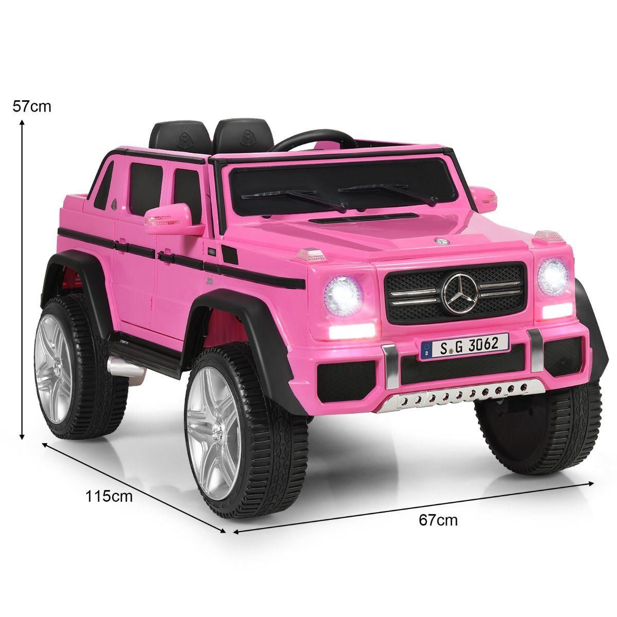 Coast Voiture électrique pour enfant - Mercedes Benz - jusqu'à 8 ans - Max. 30 kg - Rose