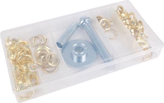 Assortiment d'œillets Toolland, 130 pièces, différentes tailles