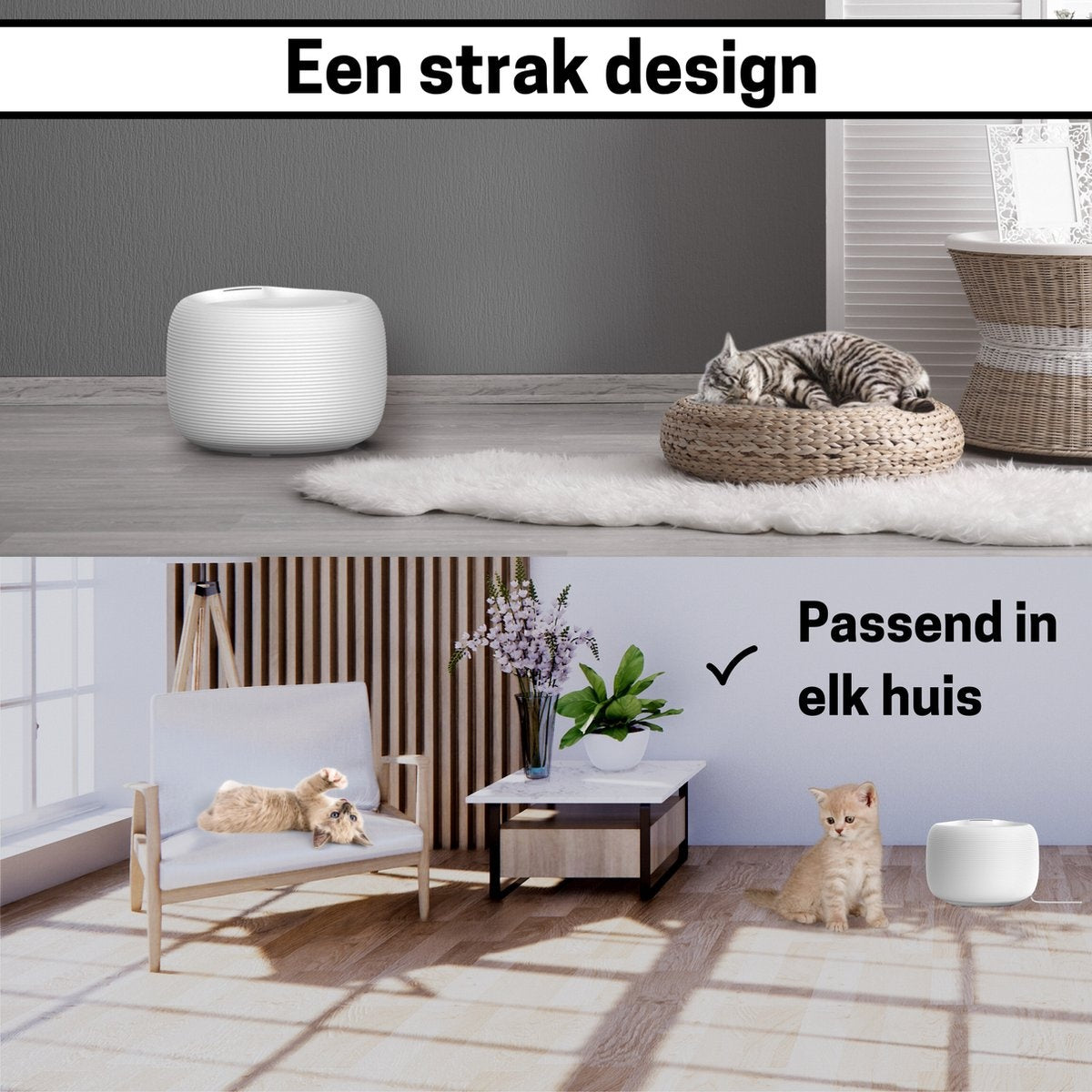 BOME Abreuvoir - Fontaine pour chat - 2,5 litres - Abreuvoir pour chat et chien - Fontaine à eau pour chat - Rinçage automatique