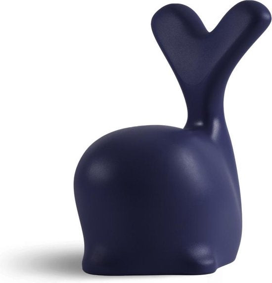 Petite chaise « Whale » bleu marine / Whalechair Navyblue - Table d'appoint design - Tissu en filet de pêche - En bon état.
